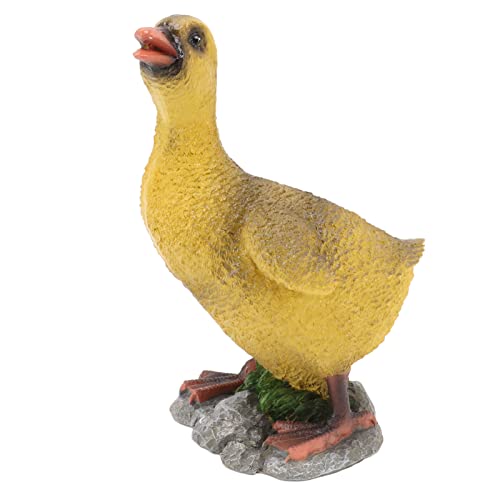 GRCFUMO Garten-Enten-Statue, Garten-Enten-Dekoration, lustige Enten-Skulptur für Büro-Desktop, Outdoor-Hof-Ornament (Grey) von Grcfumo