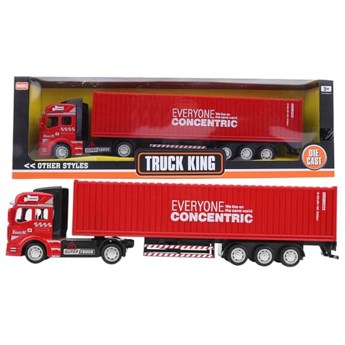 Grcfumo 1:48 Container-LKW-Spielzeug, Legierungs-Container-Automodell, Simulationsauto-Modell für Kinder, Kinderauto-Spielzeugfahrzeug (Container-LKW) von Grcfumo