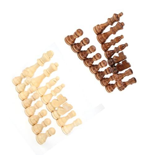 Wooden International Chess, Children Puzzle Chess Piece Toy, Parent Child Interaction Sets for Intellectual Advancement von Grcfumo