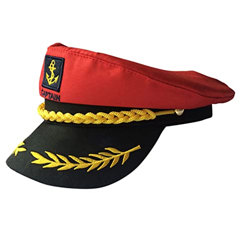 Greabuy Hut Yacht Captain Hat Navy Marine Hut Verstellbar Captain Kostüm Herren Navy Hut für Erwachsene Kinder Männer Frauen von Greabuy