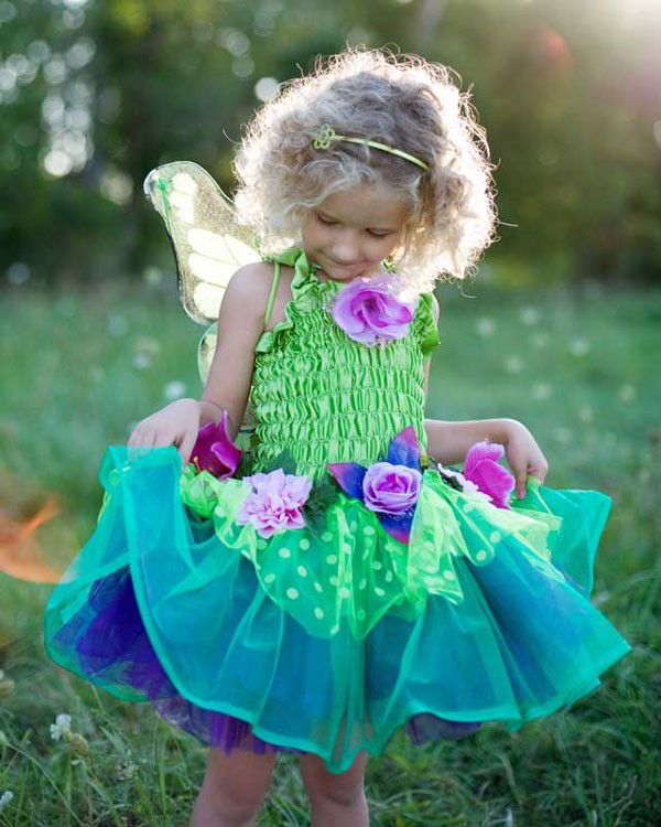 Feenkleid grün mit Flügeln, für ca. 5-6 Jahre von Great Pretenders