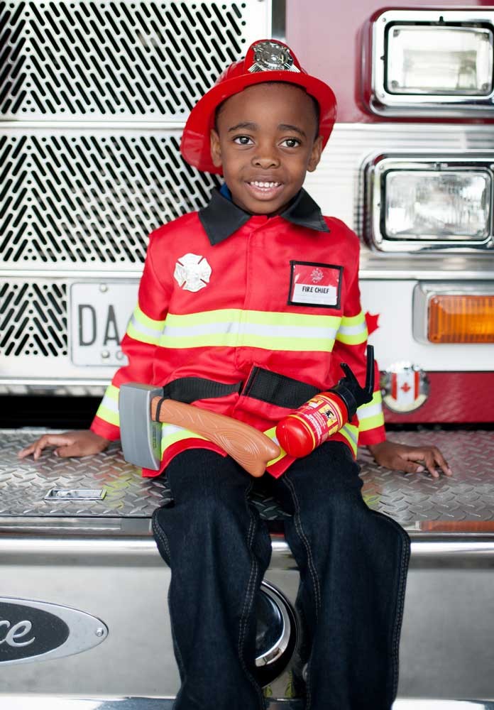 Feuerwehr-Verkleidungsset für Kinder – 6-teilig, Größe US 5-6 von Great Pretenders