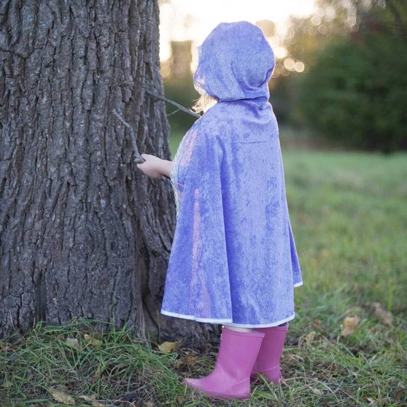 Glitzerprinzessinnen-Cape, Farbe lila Grösse S von Great Pretenders