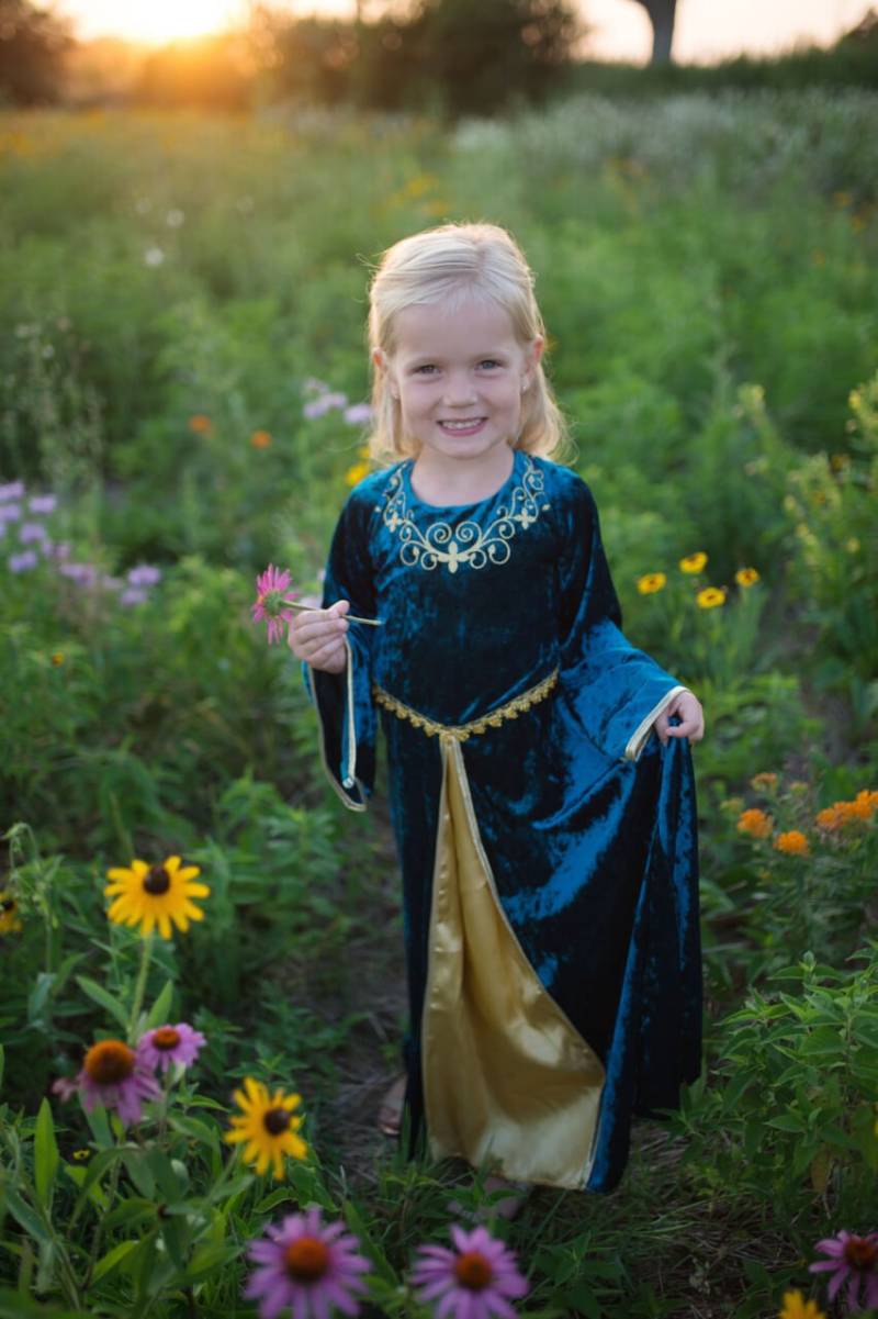 Lady Guinevere-Kleid – Mittelalterliche Eleganz für Kinder von 9-10 Jahren von Great Pretenders