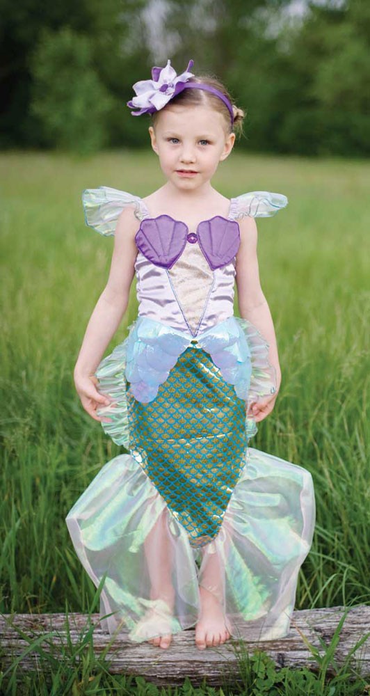 Nixenkleid für Kinder, blau-lila mit Haarreif von Great Pretenders