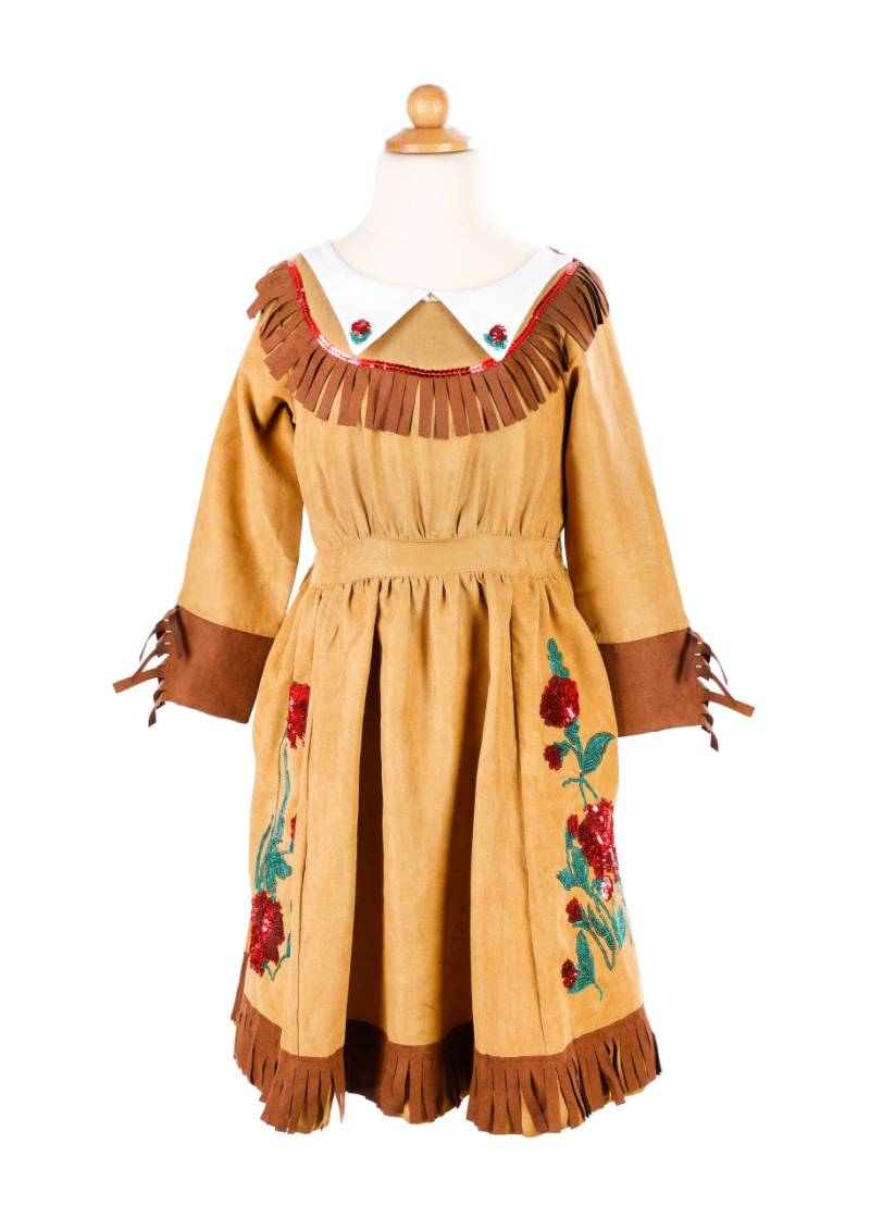 Wild West Annie Kleid (ohne Hut), Kinderkostüm Alter 5-6 Jahre von Great Pretenders