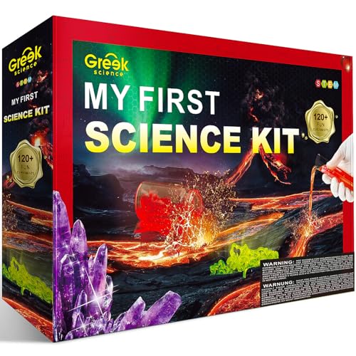 Greek Science 120 Experimente für Kinder, Experimentierkasten STEM Wissenschaft Spielzeug Geburtstag Weihnachten Geschenke für Jungen und Mädchen, Chemie-Set, Kristall Wachsen, Unterwasser-Vulkan Greek Science 120 Experimente für Kinder, Experimentierkasten STEM Wissenschaft Spielzeug Geburtstag Weihnachten Geschenke für Jungen und Mädchen, Chemie-Set, Kristall Wachsen, Unterwasser-Vulkan von Greek Science