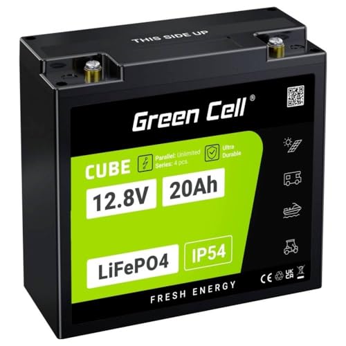 Green Cell Cube LiFePO4 Spezial-Akku LiFePo-Block Schraubkontakt Li-Ion 12.8 V 20 Ah von Green Cell