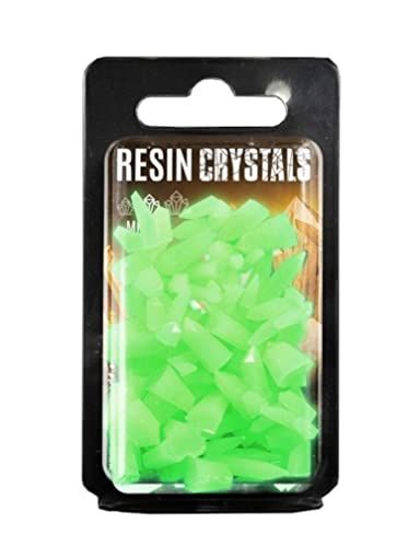 Green Stuff World Glow Resin Kristalle Medium, Grüne Harzkristalle 50Stk. von Green Stuff World