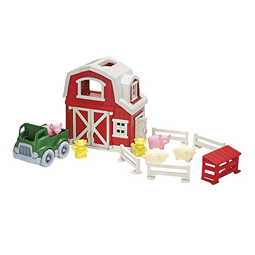 Green Toys 8601158, Bauernhof mit Truck und Spielfiguren, Spielset für Kinder ab 24 Monaten, 13-teilig Green Toys 8601158, Bauernhof mit Truck und Spielfiguren, Spielset für Kinder ab 24 Monaten, 13-teilig von Green Toys