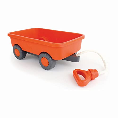 Green Toys 8601227, Spielzeug Bollerwagen zum Nachziehen, Indoor Outdoor Nachziehwagen, nachhaltiges Sandspielzeug für Kinder ab 18 Monaten, 38.7x23.5x18.5 cm von Green Toys