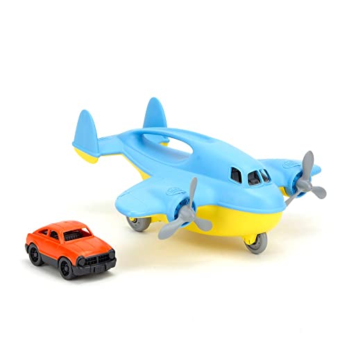 Green Toys 8601399, Frachtflugzeug mit Auto, Spielflugzeug, nachhaltiges Spielzeug für Kinder ab 3 Jahren von Green Toys