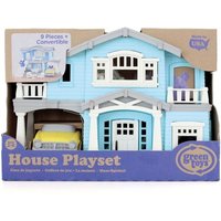 Green Toys 8601239 - Spielhaus mit Auto und Spielfiguren, blau, Spielset, 10-teilig von Green Toys