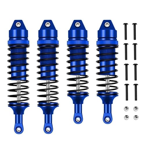 Stoßdämpfer vorne und hinten aus Metall for Traxxas Slash 4X4 VXL 2WD Rustler Stampede Hoss 1/10 RC Car Upgrades Teile ( Color : Blue ) von Greendhat