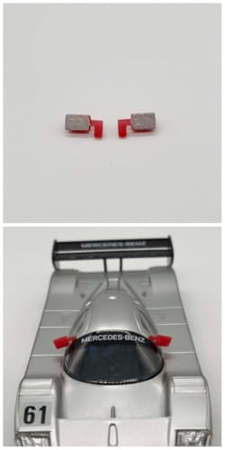 Greenhills Repro Red with Silver Wing Mirror Pair for Scalextric Sauber Mercedes - New - GP95 von Greenhills Garages