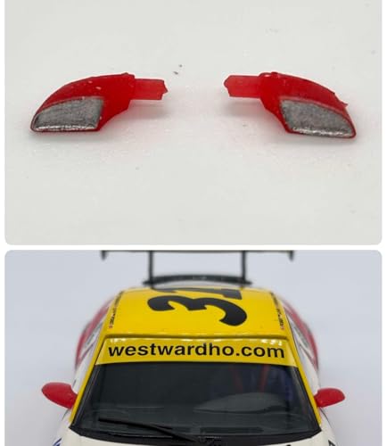 Greenhills Scalextric Porsche 911 GT3R Red & Silver Wing Mirror Pair - New - GP82 von Greenhills Garages