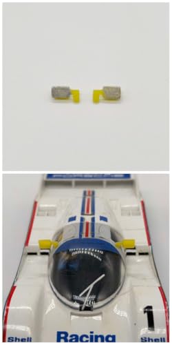 Greenhills Yellow with Silver Wing Mirror Pair for Scalextric Porsche 962 - New - GP92 von Greenhills Garages