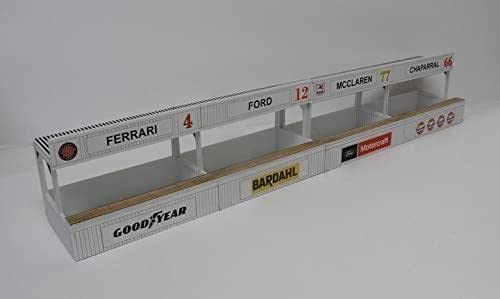 Greenhills Slot Car Building American Pit Boxes Kit 1:43 Maßstab MACC576 von Greenhills