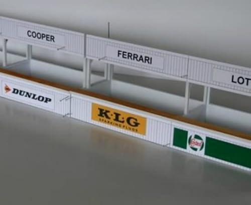 Greenhills Slot Car Building Goodwood Pit Boxes Kit 1:32 Mastab MACC267 von Greenhills