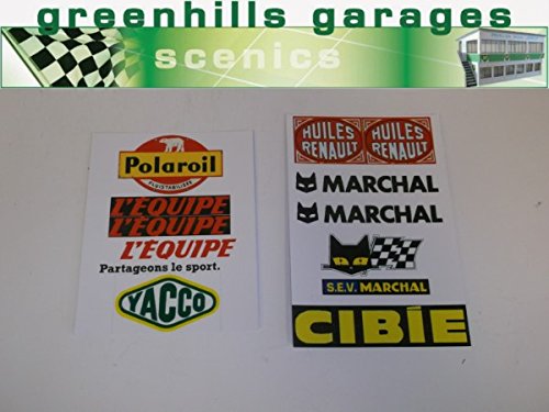 Greenhills Vintage French Circuit Sponsor Labels 1:43 - New - MACC695 von Greenhills