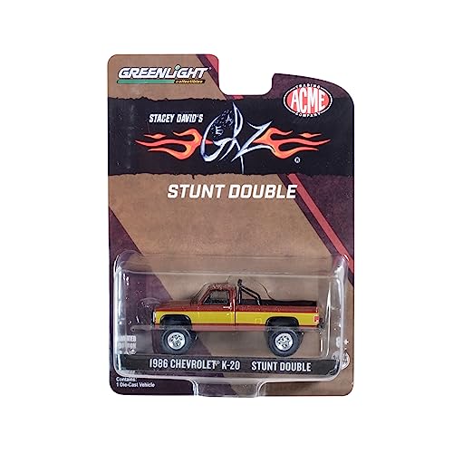 1986 Chevy K-20 Pickup Truck Stunt Double Brown Met. & Gold (Stacey David's GearZ) Fall Guy Tribute 1/64 Druckguss Modellauto Greenlight für ACME 51369 von Greenlight