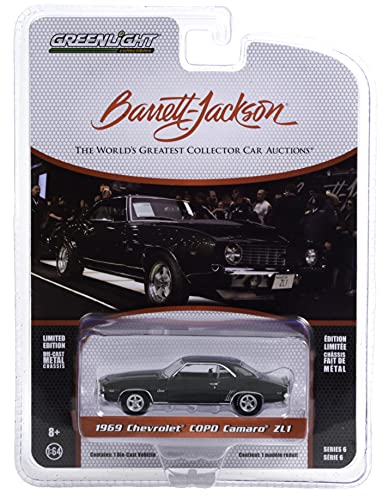 GreenLight 1:64 Barrett-Jackson 'Scottsdale Edition' Serie 6 - 1969 Chevro&let COPO Camaro ZL1 - Fathom Green (Lot #1402) 37220-B von Greenlight