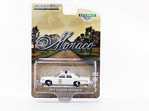 Greenlight 1975 Dodge Monaco Cream Hazzard County Sheriff Hobby Exclusive 1/64 Druckguss-Modellauto von Greenlight