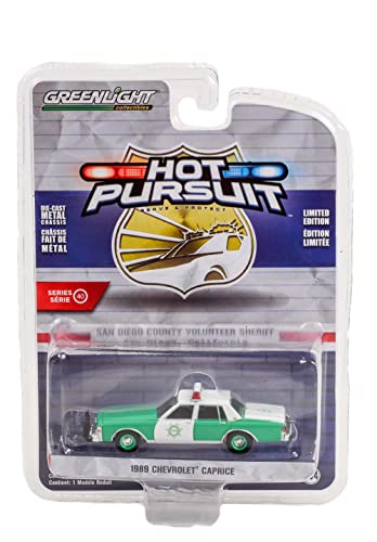 Greenlight 1:64 Hot Pursuit Serie 40 - 1989 Caprice - San Diego County Volunteer Sheriff - San Diego, Kalifornien 42980-B [Versand aus Kanada] von Greenlight