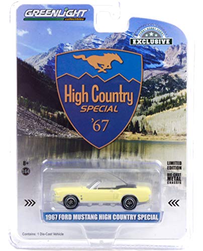 Greenlight 1967 Ford Mustang Cabrio High Country Special – Aspen Gold (Hobby Exclusive) 1:64 Maßstab von Greenlight