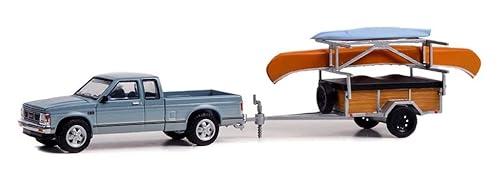 Greenlight 32250-C Hitch & Tow Serie 25-1988 GMC S-15 Sierra mit Kanuanhänger mit Kanuträger, Kanu und Kajak Maßstab 1:64 von Greenlight