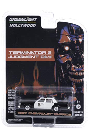 Greenlight 44890-F Hollywood Serie 29 - Terminator 2: Judgment Day 1987 Chevy Caprice Metropolitan Police Ma stab 1:64 von Greenlight