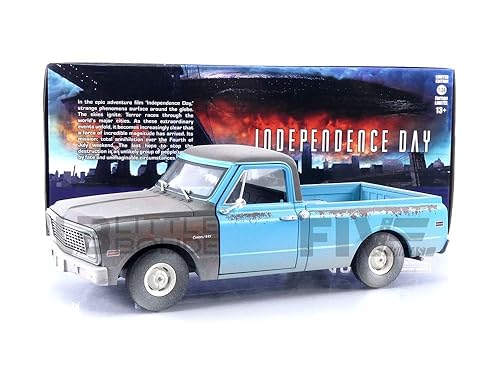 Greenlight 84132 Independence Day (1991) - 1971 Chevy C-10 Maßstab 1:24 LKW Modellauto für Erwachsene von Greenlight