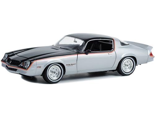 Greenlight Chevrolet Camaro Rally Sport 1979 Silber Metallic und Schwarz mit roten Streifen 1/18 Diecast Model Car von Greenlight