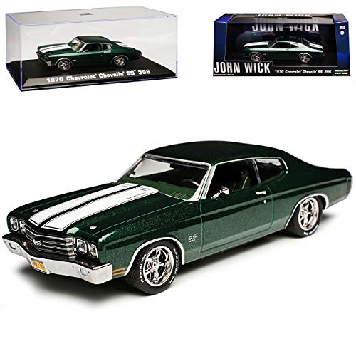 Greenlight Chevrolet Chevy Chevelle SS 396 Coupe Grün John Wick 2. Generation 1968-1972 1/43 Modell Auto von Greenlight