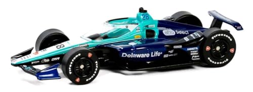 Greenlight Dallara IndyCar #28 Marcus Ericsson Delaware Life Andretti Autosport NTT IndyCar Series (2024) 1/64 Diecast Modellauto von Greenlight