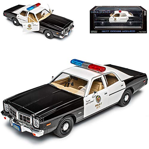 Greenlight Dodge Monaco Metropolitan Police 1977 Terminator 1/24 Modell Auto mit individiuellem Wunschkennzeichen von Greenlight