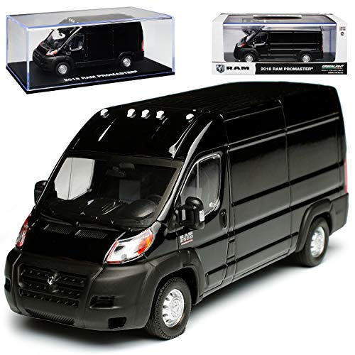 Greenlight Dodge Ram Promaster Transporter Kasten Schwarz Baugleich FIAT Ducato Citroen Jumper Peugeot Boxer 1/43 Modell Auto von Greenlight