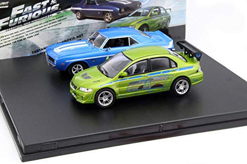 Greenlight Fast and Furious 2-Car Set Chevrolet Camaro und Mitsubishi Lancer 1:43 von Greenlight