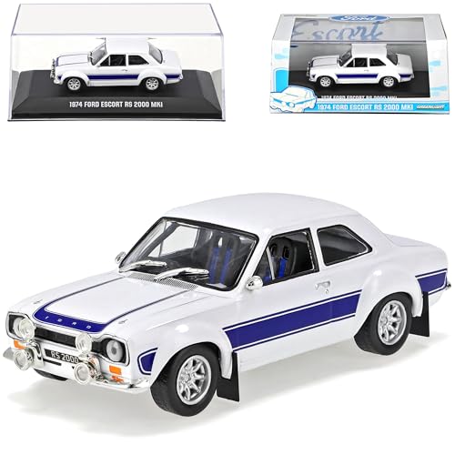 Greenlight Ford Escort RS 2000 MKI Coupe Weiss 1967-1974 1/43 Modell Auto von Greenlight