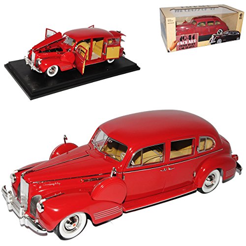 Greenlight Packard Super Eight One Eighty 1941 Rot Braun 1/18 Modell Auto mit individiuellem Wunschkennzeichen von Greenlight