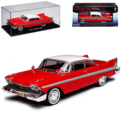 Greenlight Plymouth Fury Coupe Rot Christine Stephen King 1956-1958 1/43 Modell Auto von Greenlight