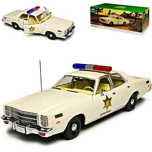 Greenlight Plymouth Fury Hazzard County Sheriff Police Polizei 1977 1/18 Modell Auto von Greenlight