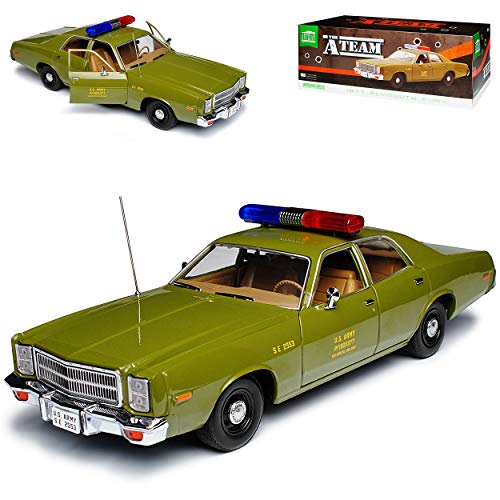 Greenlight Plymouth Fury US Army Colonel Roderick Decker A-Team 1977 1/18 Modell Auto von Greenlight