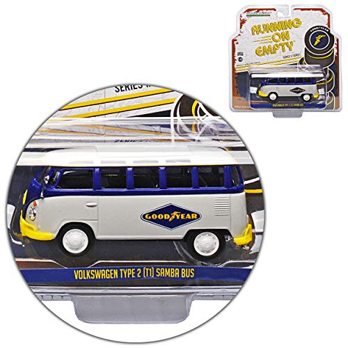 Greenlight VW T1 Beige mit Blau Good Year Samba Bully Bus 1950-1967 1/43 Modell Auto von Greenlight