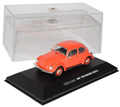 Greenlight Volkwagen Käfer Orange 1967 Gremlins 1/43 Modell Auto mit individiuellem Wunschkennzeichen von Greenlight