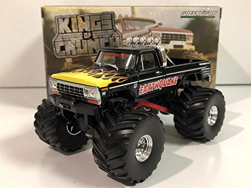 Greenlight kompatibel mit Ford F-250 Pick Up Monster Truck Earthquake 1975 schwarz Modellauto 1:43 Collectibles von Greenlight