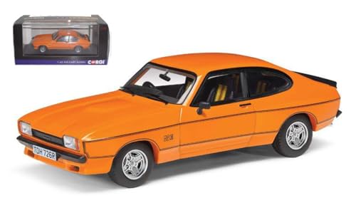 Modell in Maßstab Vanguards kompatibel mit Ford Capri Mk2 3.0S X-PACK SIGNAL ORANGE 1:43 Modell Scala VA15402 241217 von Greenlight