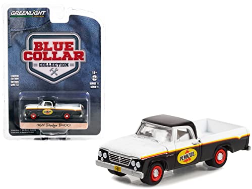 Truck 1/64 1964 Dodge D-100 mit Werkzeugkasten, Pennzoil, Blue Collar Serie 11, 35240-A von Greenlight