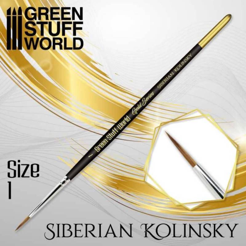 GOLD SERIES Siberian Kolinsky Pinsel - Größe 1