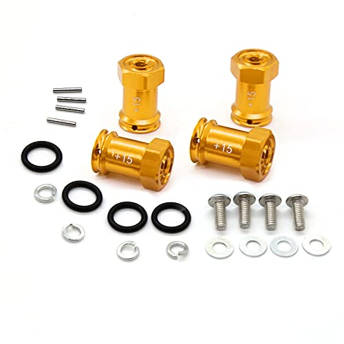 Greethga Metall Sechskant Rad Naben Erweiterungs Adapter für 1/16 Mini E- Slash Summit RC Auto Upgrade Teile, 5 von Greethga